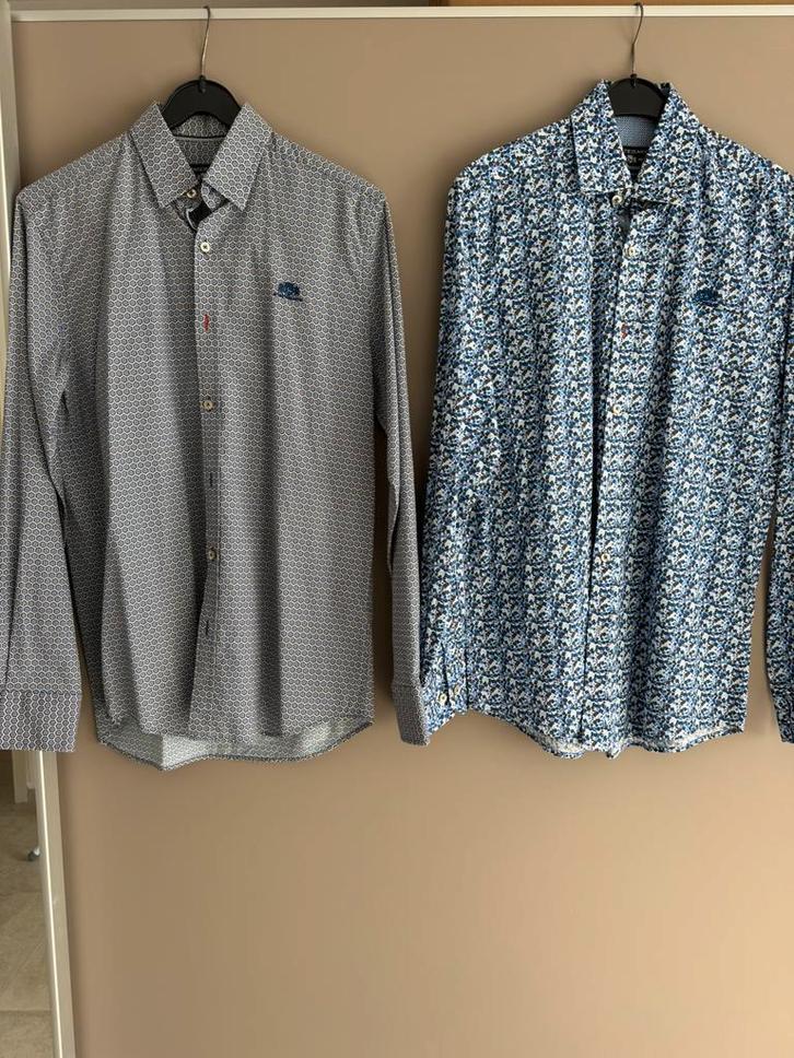 Merkhemden nieuw & zoals nieuw maat S-M, Kleding | Heren, Overhemden, Zo goed als nieuw, Wit, Ophalen