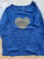 Nieuwstaat, longsleeve met gouden hart maat 86 meisje JBC, Kinderen en Baby's, Babykleding | Maat 86, Meisje, Shirtje of Longsleeve