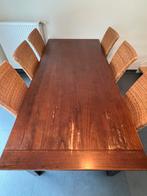 Tafel met 6 stoelen, Huis en Inrichting, Complete eetkamers, Ophalen, Gebruikt, 6 tot 8 stoelen