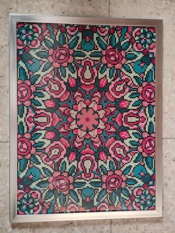 Diamond painting in zilveren kader 30x40  beschikbaar voor biedingen