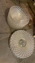 4 glazen / kristal? schalen met onderzetter, Antiek en Kunst, Ophalen
