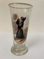 Vintage Bierglas 0.3cl met Afbeelding klooster bierglas., Enlèvement ou Envoi, Comme neuf, Verre à bière