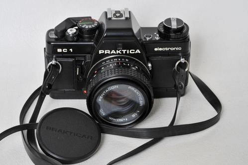 Praktica BC 1 Electronic + 50mm 1.8 + UV + stekkers etc..., Audio, Tv en Foto, Fotocamera's Analoog, Zo goed als nieuw, Spiegelreflex