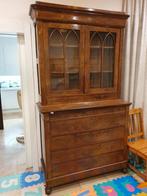 Antieke vitrinekast met secretairefunctie, Antiek en Kunst, Antiek | Meubels | Kasten, Ophalen