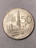 Munt zilver België 50 frank expo jaartal 1958 frans mooi, Postzegels en Munten, Zilver, Ophalen of Verzenden, Zilver, Losse munt