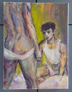 Mooi acryl schilderij op linnen - The Observer - Steven Dag, Ophalen of Verzenden