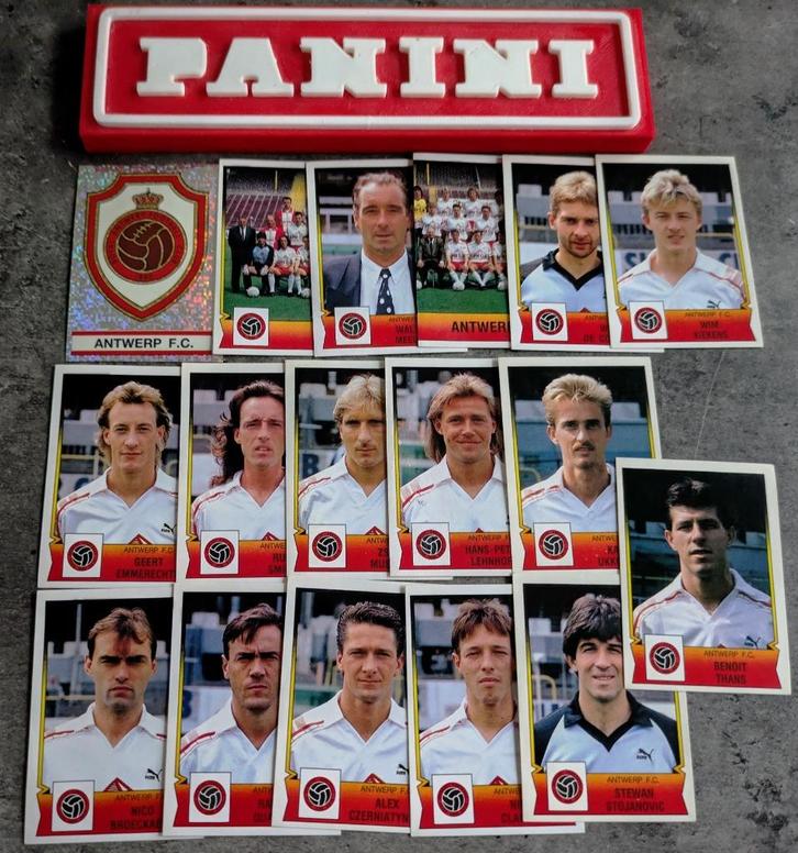 PANINI FOOTBALL 92  FC ANTWERP  17 STICKERS 1992, Hobby en Vrije tijd, Stickers en Plaatjes, Nieuw, Verzenden