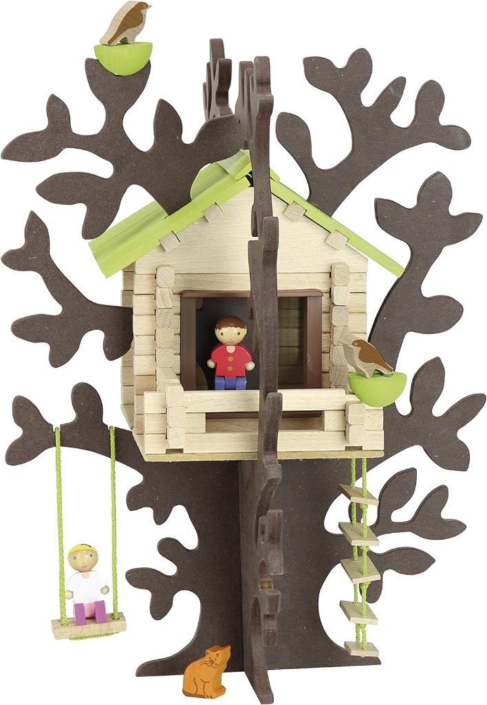 Jeuura - 8075 - Bouwspelletjes - Tree House, Kinderen en Baby's, Speelgoed | Houten speelgoed, Zo goed als nieuw, Overige typen