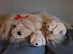 knuffelmoederhond  met haar 2 pups, Kinderen en Baby's, Speelgoed | Knuffels en Pluche, Ophalen of Verzenden, Gebruikt, Hond