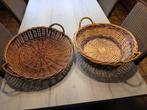 2 grote rieten manden., Huis en Inrichting, Ophalen, Schaal, Rond, Zo goed als nieuw