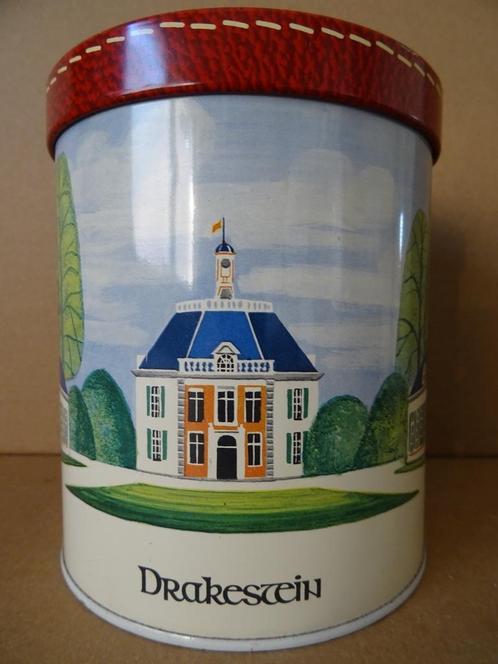 Vintage blik Drakestein voorraadblik voorraadbus Drakestein, Verzamelen, Blikken, Gebruikt, Overige, Overige merken, Ophalen of Verzenden