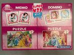 Disney puzzel 30 stuks + memo + domino, Kinderen en Baby's, Ophalen of Verzenden, 10 tot 50 stukjes, Zo goed als nieuw, 4 tot 6 jaar