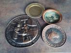 4 koperen, bronzen borden, Antiek en Kunst, Antiek | Brons en Koper, Ophalen
