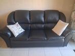 Canapé noir 3 places, Maison & Meubles, Enlèvement, Utilisé