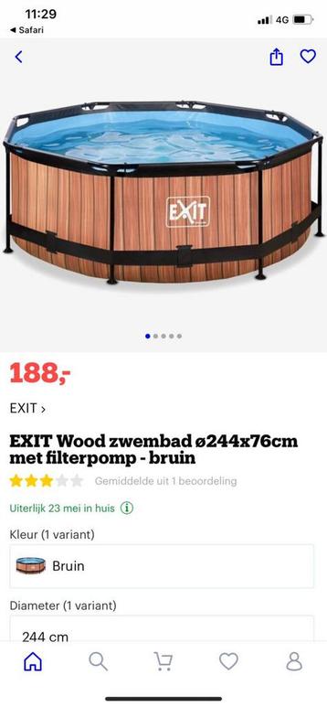 Zwembad “wood” exit toys