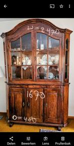 Vitrinekast, eik, Huis en Inrichting, Kasten | Buffetkasten, Ophalen, Gebruikt