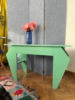 Vintage consolebureau1980 houtfineer onberispelijk groen, Ophalen, Zo goed als nieuw, Bureau