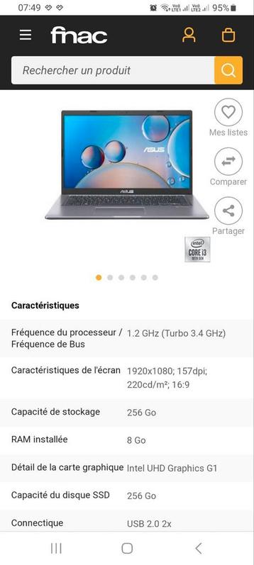 Asus 14 pouces i3 de 2021