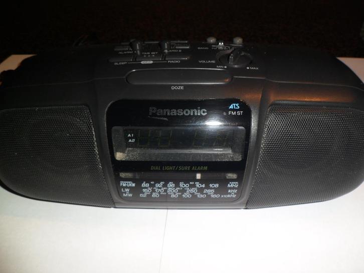 Wekkerradio Panasonic RC-X230, zwart, uitstekende staat, Elektronische apparatuur, Wekkers, Gebruikt, Ophalen of Verzenden