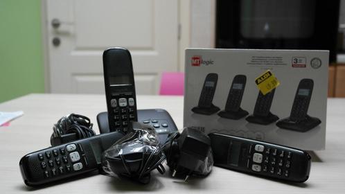 deux kits de téléphonie sans fil, Télécoms, Téléphones fixes | Combinés & sans fil, Comme neuf, 4 combinés ou plus, Enlèvement
