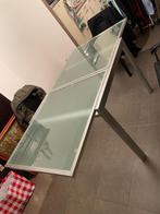 Uitschuifbare eettafel, Huis en Inrichting, Ophalen, 100 tot 150 cm, Zo goed als nieuw, Vijf personen of meer