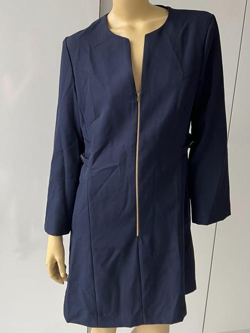 tara jarmon 44 (eerder 40), Kleding | Dames, Jurken, Zo goed als nieuw, Maat 38/40 (M), Blauw, Boven de knie, Ophalen of Verzenden