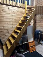 Houten trap met linkse bovenbocht bovenaan, Ophalen, Gebruikt, Trap, 2 tot 4 meter