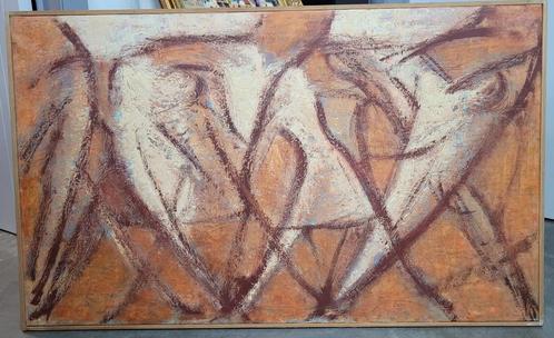 Jos VAN LANCKER, Lijnenspel, Antiek en Kunst, Kunst | Schilderijen | Abstract, Ophalen