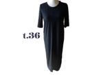 (111)- robe femme t.36 noire - zara -, Ophalen of Verzenden, Maat 36 (S), Gedragen, Onder de knie