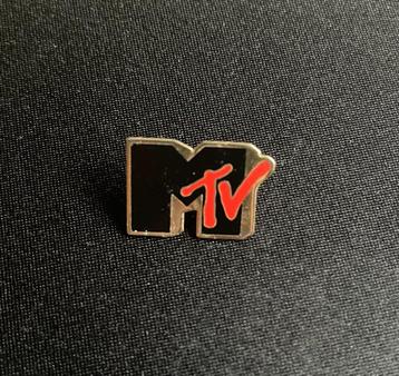 Vintage jaren 1980 MTV Music Television Zwart Rood Goud pinn