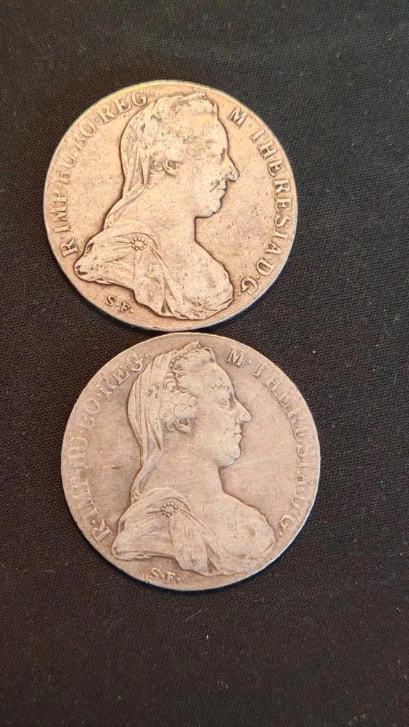 Thaler 1780,2 stuk. restrike,Theresia,Zilver, Postzegels en Munten, Munten | Europa | Niet-Euromunten, Setje, Oostenrijk, Zilver