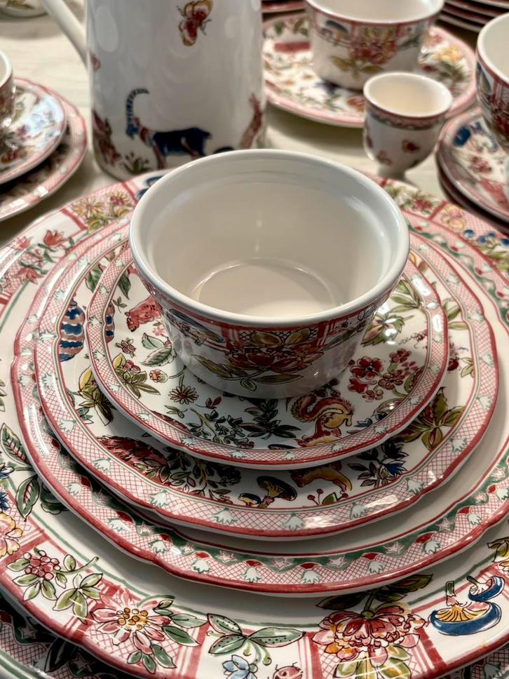 Ramequin  «Jardin Imaginaire« Faïencerie Gien France, Antiek en Kunst, Antiek | Servies compleet, Ophalen of Verzenden