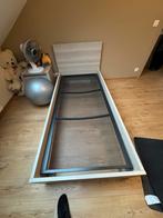 Lit 1 personne 90x200, Enlèvement, Comme neuf, Beige