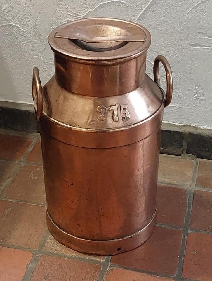 Antieke koperen melkkan, Antiek en Kunst, Antiek | Brons en Koper, Koper, Ophalen