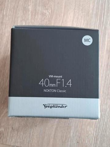 Voigtländer Nokton Classic 40 1.4 MC nieuw garantie Leica M beschikbaar voor biedingen