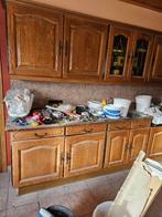 franse keuken met masieve deuren, Ophalen, Bruin, Hoekkeuken, Zo goed als nieuw