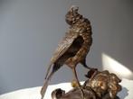 1869 FERDINAND PAUTROT Fr. animalier vogel vuurverguld brons, Antiek en Kunst, Kunst | Beelden en Houtsnijwerken, Ophalen