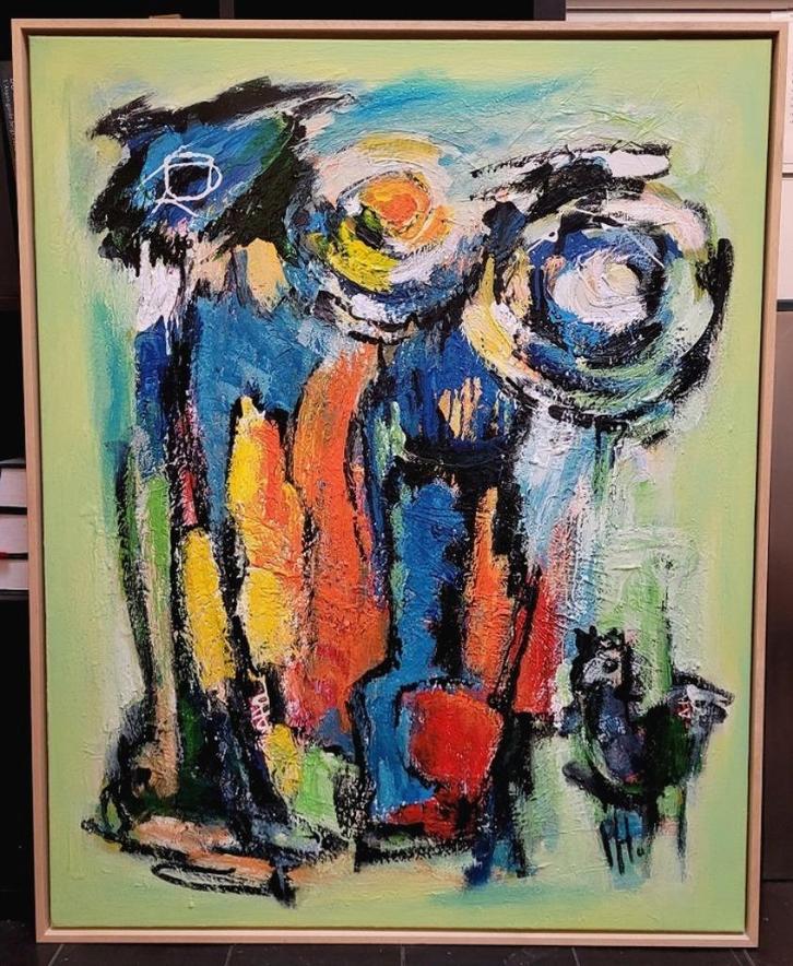 Peter HERMANS, Ochtendcompositie, Antiek en Kunst, Kunst | Schilderijen | Abstract, Ophalen