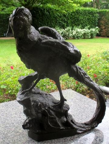 Antoon Amorgasti ( 1880 - 1942 ) Zwaar bronzen beeld Fazant beschikbaar voor biedingen