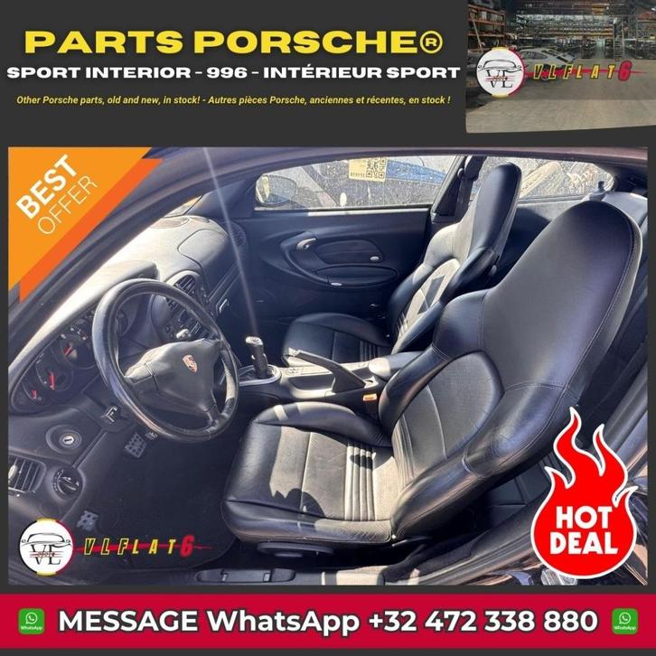 Volledig Porsche 996 interieur — Sportief, zeer schoon, Auto-onderdelen, Interieur en Bekleding, Oldtimer onderdelen, Porsche