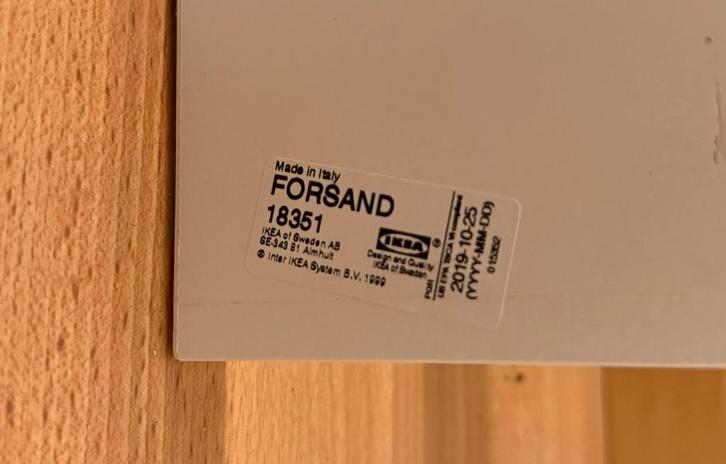 2 portes IKEA Forsand (PAX) 18351 50x229cm blanches, Maison & Meubles, Armoires | Penderies & Garde-robes, Utilisé, 200 cm ou plus