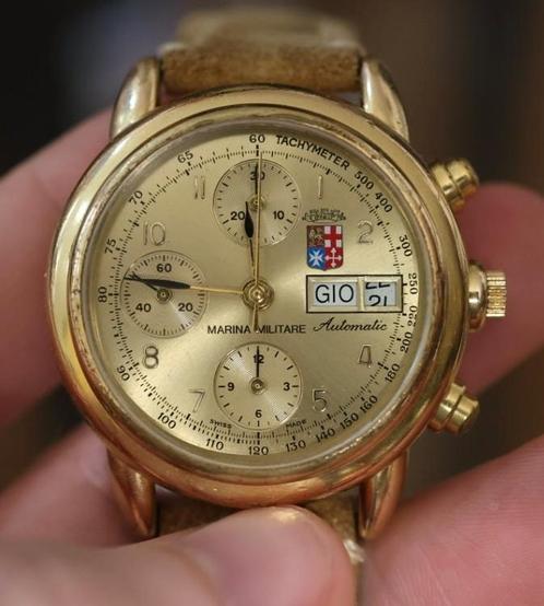 Chronographe automatique Marina Militare (North Eagles) 7750, Handtassen en Accessoires, Horloges | Heren, Gebruikt, Polshorloge