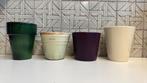 Set van 4 bloempotten, Ophalen, Steen, Rond, Binnen