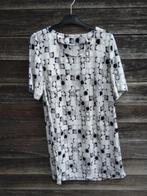 Mooi Zwart en Wit Kleedje In Maat 42, Enlèvement ou Envoi, Comme neuf, Taille 42/44 (L), Blanc
