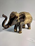 Antiek olifantje in brons, Handtassen en Accessoires, Broches, Ophalen, Brons