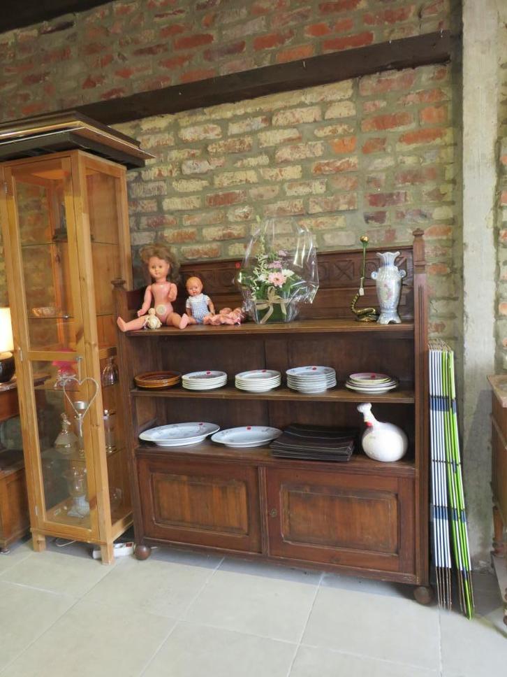 Oud bibliotheekmeubilair, Huis en Inrichting, Kasten | Boekenkasten, Gebruikt, 100 tot 150 cm, 100 tot 150 cm, 25 tot 50 cm, Met deur(en)