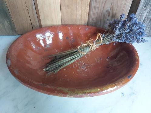 Prachtige franse geglazuurde aardewerken oven schaal, Antiek en Kunst, Antiek | Keramiek en Aardewerk, Ophalen of Verzenden
