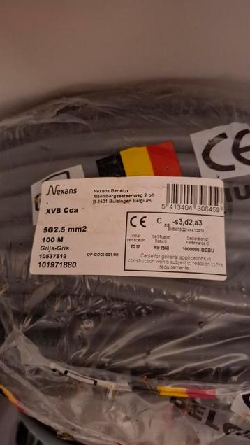 +- 75m xvb cca 5g 2.5 mm2 kabel. beschikbaar voor biedingen