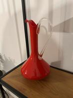 Murano rode glas opaline vaas karaf met handvat, Antiek en Kunst, Antiek | Glaswerk en Kristal, Ophalen of Verzenden