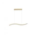 Nova Luce hanglamp, Aurelia-serie, goudkleurig metaal en kri, Ophalen, Nieuw, Glas